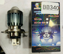 Load image into Gallery viewer, H4 Motorcycle Mini LED Projector Headlight Bulbs Dual Colors White Yellow ATV Scooter E-Bikes Head Light Lamp