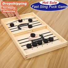 Load image into Gallery viewer, Funny Fast Sling Puck Game Paced SlingPuck Winner Board Family Games Toys Table Desktop Battle 2 in 1 Ice Hockey Game, Funny Classic Battle Board Games