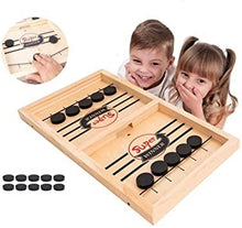 Load image into Gallery viewer, Funny Fast Sling Puck Game Paced SlingPuck Winner Board Family Games Toys Table Desktop Battle 2 in 1 Ice Hockey Game, Funny Classic Battle Board Games