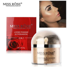 Load image into Gallery viewer, Miss Rose 2 In 1 Loose Powder Shinner And Eye Shadow ( Waterproof)