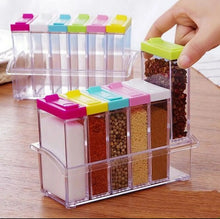 Load image into Gallery viewer, Salt &amp; Pepper Spices Transparent Boxes Seasoning Jars Colorful Sets