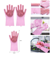 Load image into Gallery viewer, Dish washing Gloves with Scrubber ( Pack of 2)