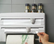 Load image into Gallery viewer, 3-In-1 Kitchen Paper Roll Dispenser Holder Rack Storage For Paper Towel