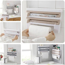 Load image into Gallery viewer, 3-In-1 Kitchen Paper Roll Dispenser Holder Rack Storage For Paper Towel