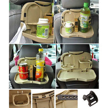 Load image into Gallery viewer, Portable Car Travel Dining Tray Organizer Beige Color