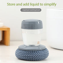 Load image into Gallery viewer, Kitchen soap dispensing push-type palm brush multifunctional cleaning brush