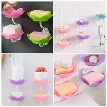 Load image into Gallery viewer, Wall-Mounted Drain Soap Box Double Layer Flower Shaped