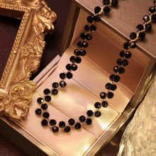 Load image into Gallery viewer, Fashion Luxury Black Crystal Glass Bead Choker Necklace For Women