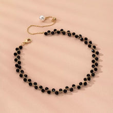 Load image into Gallery viewer, Fashion Luxury Black Crystal Glass Bead Choker Necklace For Women