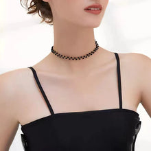 Load image into Gallery viewer, Fashion Luxury Black Crystal Glass Bead Choker Necklace For Women