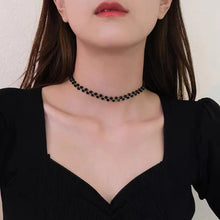 Load image into Gallery viewer, Fashion Luxury Black Crystal Glass Bead Choker Necklace For Women