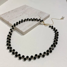 Load image into Gallery viewer, Fashion Luxury Black Crystal Glass Bead Choker Necklace For Women