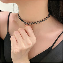 Load image into Gallery viewer, Fashion Luxury Black Crystal Glass Bead Choker Necklace For Women