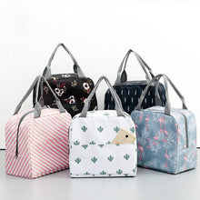 Load image into Gallery viewer, Functional Pattern Cooler Lunch Box Portable Insulated Canvas Lunch Bag Thermal Food Picnic Lunch Bags For Women Kids