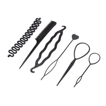 Load image into Gallery viewer, 6 PCS Hairstyle Braiding Tools Pull-through Hair Needle Dispenser Hair Comb