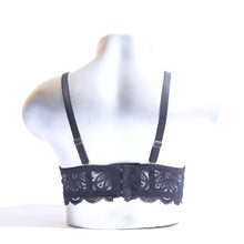 Load image into Gallery viewer, WOMEN LACE G-STRING PADDED BRA - BLACK ( 1059 )