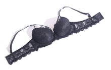 Load image into Gallery viewer, WOMEN LACE G-STRING PADDED BRA - BLACK ( 1059 )