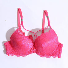 Load image into Gallery viewer, WOMEN LACE G-STRING PADDED BRA - SHOCKING PINK ( 1056 )