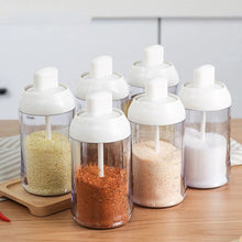 Load image into Gallery viewer, Kitchen Condiment Jar With Spoon