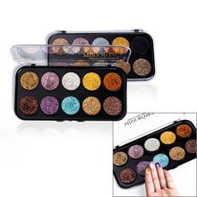 Load image into Gallery viewer, MISS ROSE 10 COLORS GLITTER EYESHADOW PALETTE