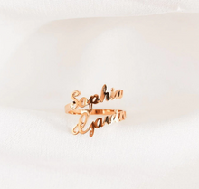 Load image into Gallery viewer, PERSONALIZED NAME RING, 24K GOLD