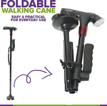 Load image into Gallery viewer, FOLDING TRUSTY CANE WITH LED LIGHTS