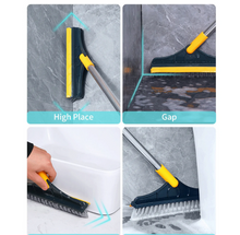 Load image into Gallery viewer, 2 In 1 Floor Scrub Brush with Window Squeegee 120 Degrees Rotatable Long Handle