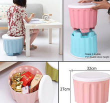 Load image into Gallery viewer, Plastic Stackable Storage Stool