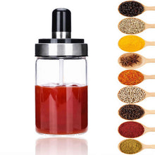 Load image into Gallery viewer, Kitchen Condiment Jar With Spoon