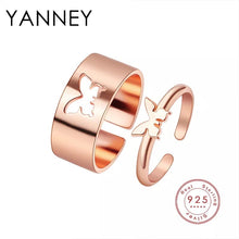 Load image into Gallery viewer, Hot Selling 2 Piece Open Couple Ring Men Women Ring Combination Butterfly Fashion Simple Ring Jewelry