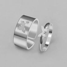 Load image into Gallery viewer, Hot Selling 2 Piece Open Couple Ring Men Women Ring Combination Butterfly Fashion Simple Ring Jewelry