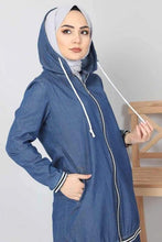 Load image into Gallery viewer, Hooded Zipper Style Denim 2-Pcs Suit