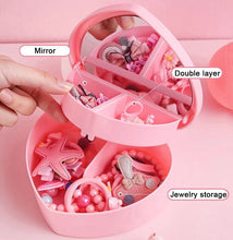 Load image into Gallery viewer, Earchy Women Jewelry Box Heart-Shaped Storage Jewelry Box Plastic Jewelry Storage &amp; Organizer