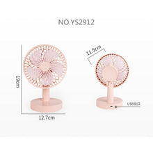 Load image into Gallery viewer, Mini Fan Small Automatic Swing Clip Hand Cooling Office Table USB Charge