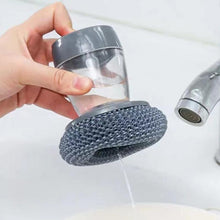 Load image into Gallery viewer, Kitchen soap dispensing push-type palm brush multifunctional cleaning brush