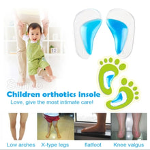 Load image into Gallery viewer, Silicone Gel Children Orthotics Insoles for Kids Baby Flatfoot