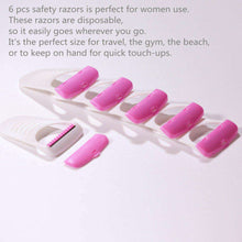 Load image into Gallery viewer, Pack of 6 pieces Razor set for Womens under Arm - Platinum coated single edged Razor