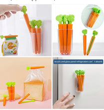 Load image into Gallery viewer, 5PCS Food Bags Sealing Clips Cartoon Orange Carrot Shape