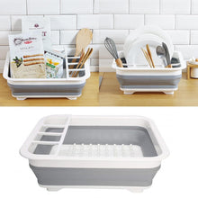 Load image into Gallery viewer, Foldable Dish Rack Plates Drying Rack