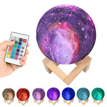 Load image into Gallery viewer, Earth Lamp 3D Print Star Moon Lamp