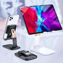 Load image into Gallery viewer, Fully Foldable Compact iPad And Cell Phone Adjustable Stand.
