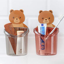 Load image into Gallery viewer, Cute Bear Toothbrush Holder Storage Rack Bathroom