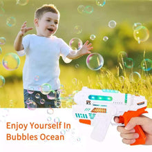 Load image into Gallery viewer, Automatic Gatling Bubble Toy for Kids with Light &amp; Music.