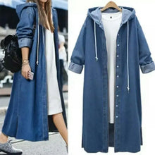 Load image into Gallery viewer, Denim Hoodie – Blue For women.