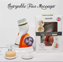 Load image into Gallery viewer, 4 In 1 Ultrasonic Electric Facial Cleansing Brush Massager