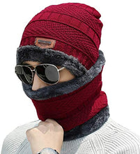 Load image into Gallery viewer, Hat &amp; Neck warmer Winter Cap(unisex)