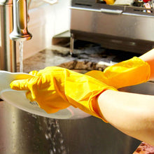Load image into Gallery viewer, Gloves Smooth Rubber Washcloth Household Cleaning House Garden Kitchen Dishwashing Mittens