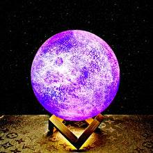 Load image into Gallery viewer, Earth Lamp 3D Print Star Moon Lamp