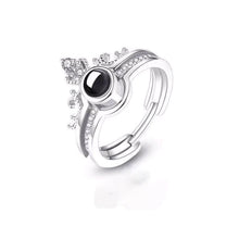 Load image into Gallery viewer, 100 Language Crown Ring Two-in-one Combination Couple