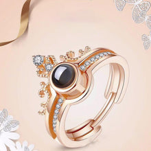 Load image into Gallery viewer, 100 Language Crown Ring Two-in-one Combination Couple